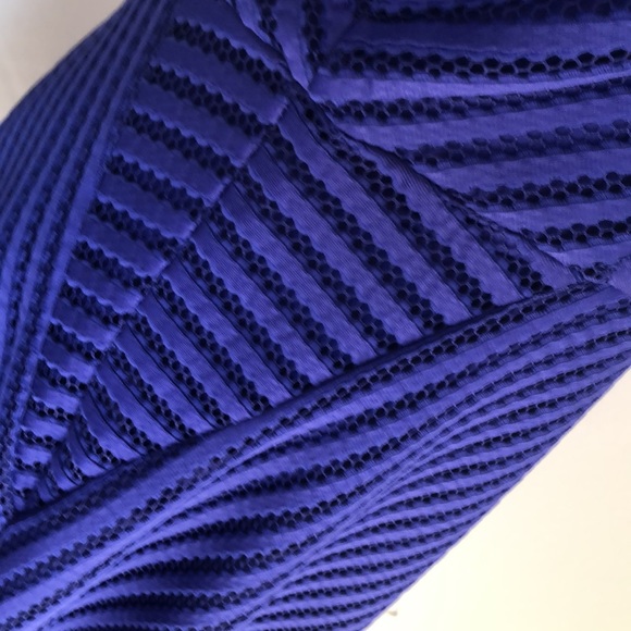 MOSSIMO LADIES V NECK ZIP BACK UNIQUE TEXTURE ROYAL BLUE US SIZE M - Picture 5 of 9